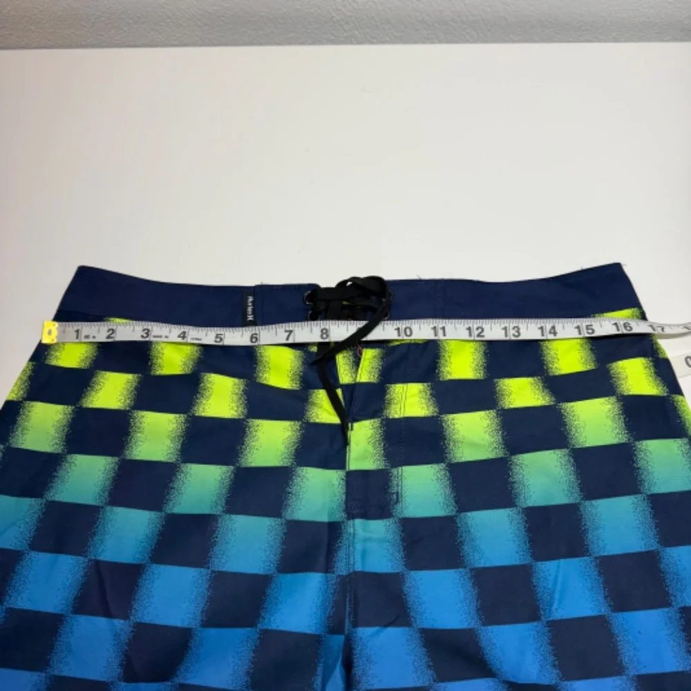 Hurley Boys Obsidian Above‎ Knee Checkered Beach Swim Pool Board Shorts 18/29
